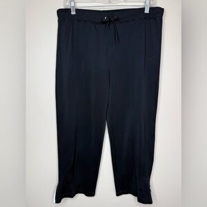 Aspire Black Capri Length Athletic Pants aside Stripe Size Medium